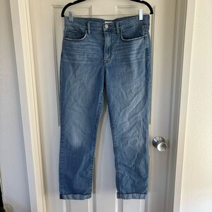 Hudson Blair High Rise Straight Crop Jeans